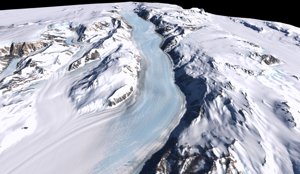Map of Antarctic Glacier